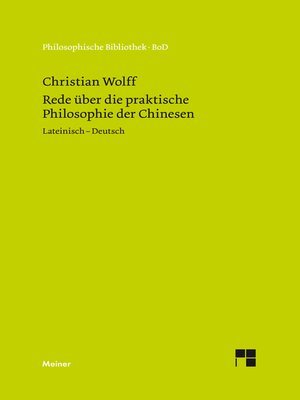 cover image of Rede über die praktische Philosophie der Chinesen